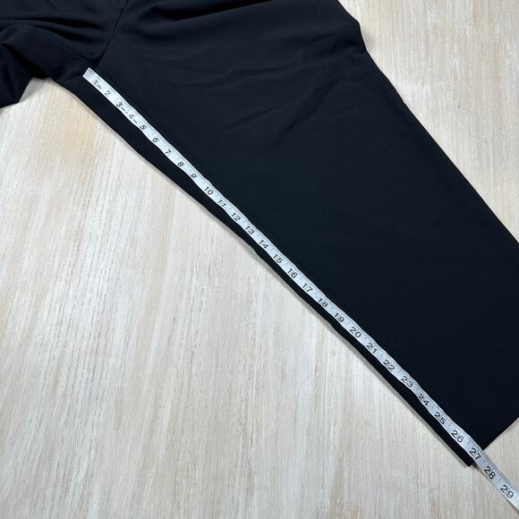 Eloquii Black Straight Leg Nautical Silver Button Detail Work Pull On Pants 20 - Picture 7 of 14